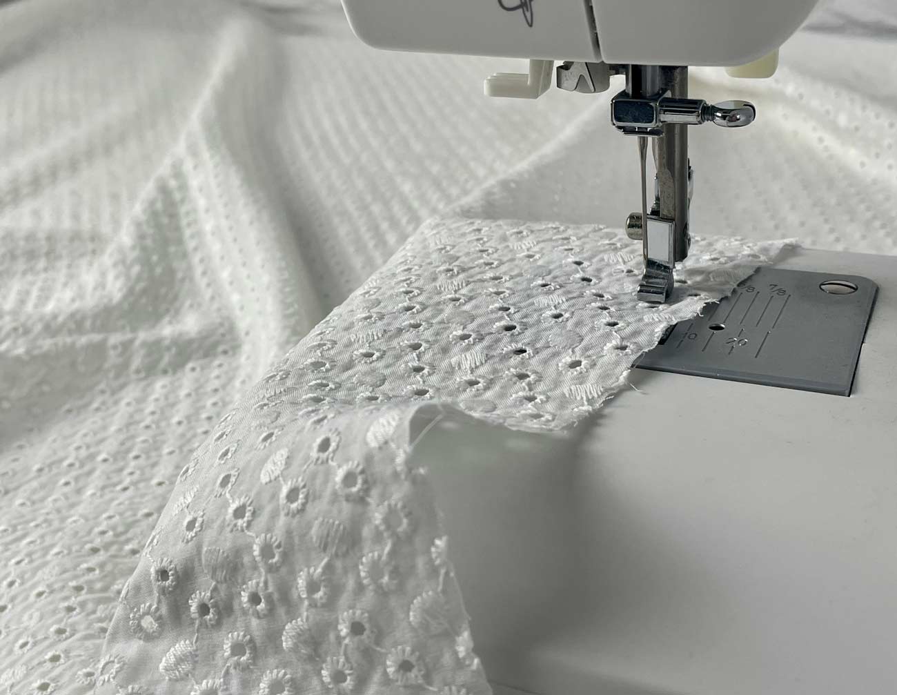 Broderie anglaise et tissu  Acheter tissu broderie anglaise