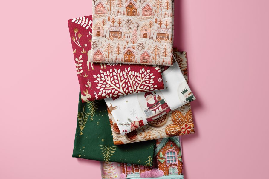 tissu motif noël