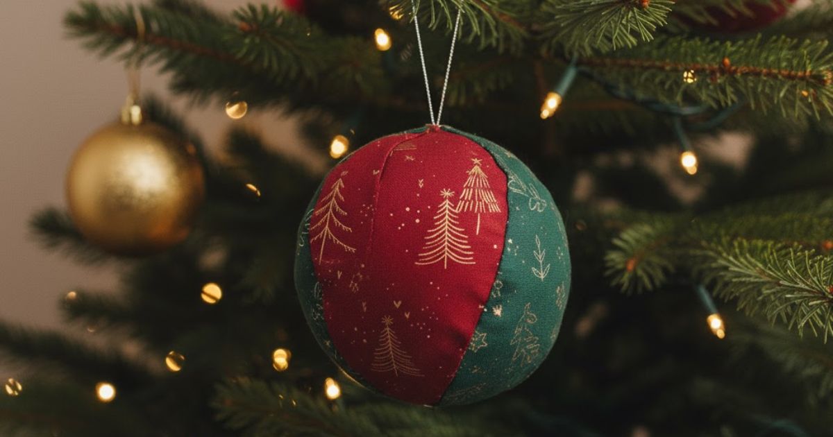 Comment faire des boules de Noël en tissu